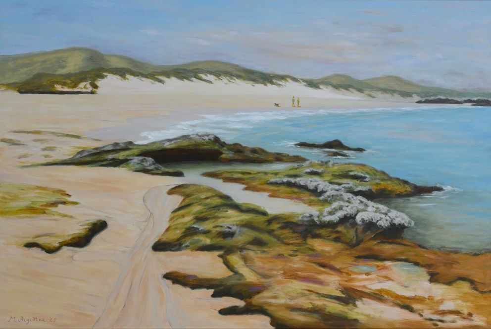 Trial Harbour beach 61x91cm $1300